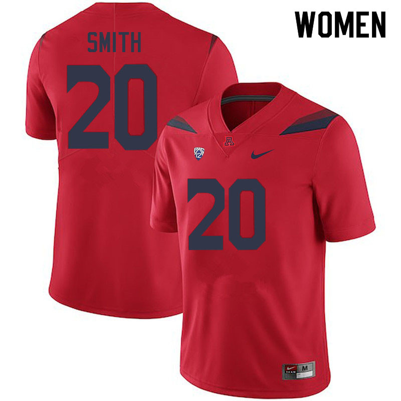 Women #20 Bam Smith Arizona Wildcats College Football Jerseys Sale-Red - Click Image to Close